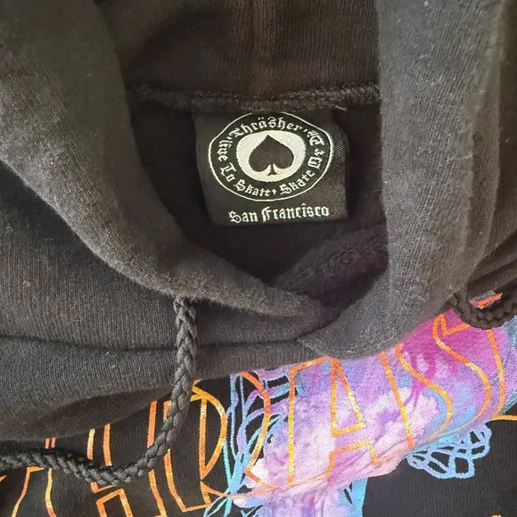 Thrasher Skateboard Jelly Fish Black Hoodie - Picture 3 of 4